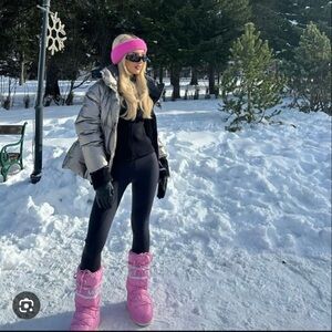 Moon Boot Fuchsia Lace-Up Snow Boots